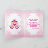 ブラックプリンセスハッピーバースデーカード |任意の年齢を追加  カード (内部)