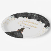 ブラックプリンセスフローラキンセアニラ ペーパープレート (アングル)