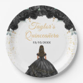 ブラックプリンセスフローラキンセアニラ ペーパープレート (正面)