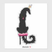 ブラックプリンセスボルゾイダイカットビニールシール シール (シート)