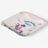 ブラックプリンセスライディングユニコーンスクエア紙プレート ペーパープレート (傾斜あり)