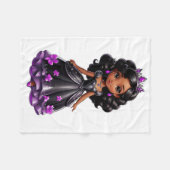 ブラックプリンセス フリースブランケット (正面(横))