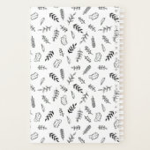 ブラックプリント葉ズドードル プランナー手帳 (裏面)