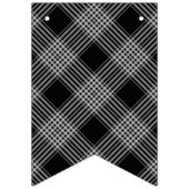 ブラックプレイドおめでとうバンティングバナー バンティングフラッグ (第3の旗)