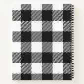 ブラックプレイドバッファローチェックパターン ノートブック (裏面)