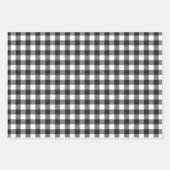 ブラックプレイドバッファローチェックパターン ラッピングペーパーシート (正面3)