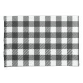 ブラックプレイドバッファローチェックパターン 枕カバー (正面右)