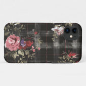 ブラックプレイドレッドローズ Case-Mate iPhoneケース (裏面(横))