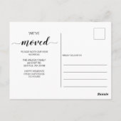 ブラックプレイド引っ越しましたホリデーアナウンス ポストカード (裏面)