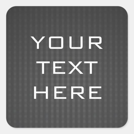 ブラックプレイド背景ステッカスタムカー スクエアシール (正面)