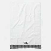 ブラックプレイド キッチンタオル (縦)