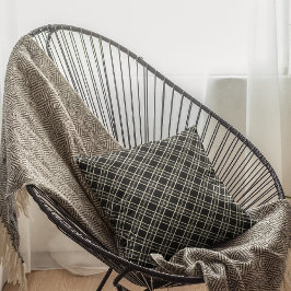 ブラックプレイド/水玉模様装飾装飾用クッション クッション