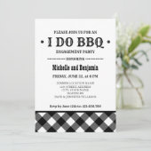 ブラックプレイド | BBQ素朴婚約パーティ 招待状 (スタンド正面)