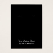 ブラックプレーンシンプルカスタムイヤリングカード (正面)