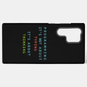 ブラックプログラミング思考ロジックコード SAMSUNG GALAXYケース (裏面横)