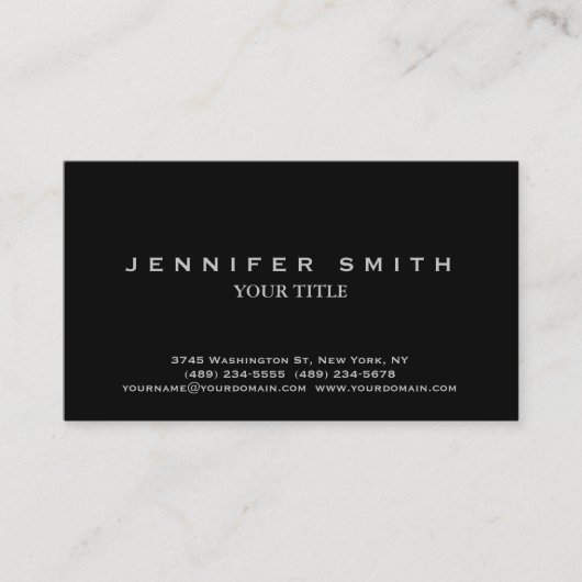 ブラックプロフェシモダンョナル平原名刺 名刺 (正面)