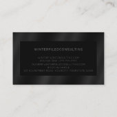 ブラックプロフェッショナルエレガントモダン弁護士 名刺 (裏面)