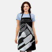ブラックプロフェッショナルキッチカスタムンベーカリー エプロン (着用した状態)