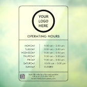 ブラックプロフェッショナルビジネスロゴ営業時間 ウィンドウサイン (シート3)