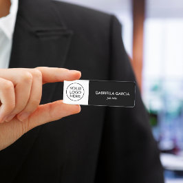 ブラックプロフェッショナルビジネスロゴ従業員 名札