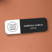 ブラックプロフェッショナルビジネスロゴ従業員 名札