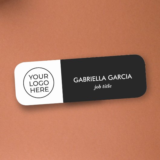 ブラックプロフェッショナルビジネスロゴ従業員 名札