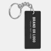 ブラックプロフェッショナルビジネス会社ロゴブラック キーホルダー (正面左)