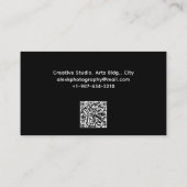 ブラックプロフェッショナルフォトグラファー名刺 名刺 (裏面)