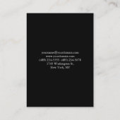 ブラックプロフェッショナルモダンミニマエレガントリスト 名刺 (裏面)