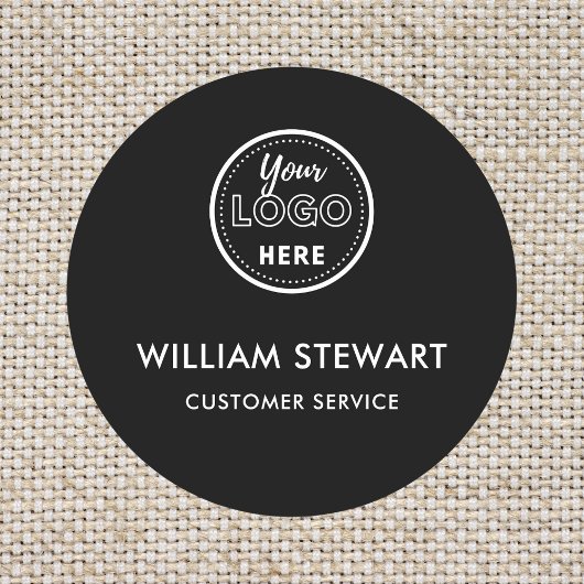 ブラックプロフェッショナルロゴラウンド社員スタッフ 名札