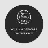 ブラックプロフェッショナルロゴラウンド社員スタッフ 名札 (正面)