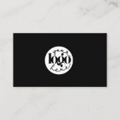 ブラックプロフェッショナルQRコードビジネスロゴ 名刺 (正面)