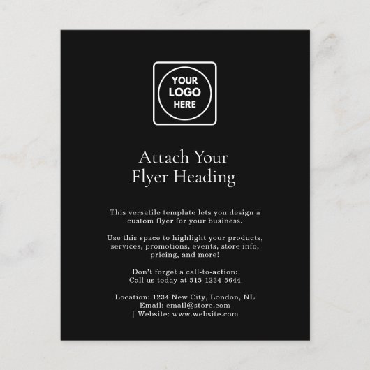 ブラックプロモチラシ | カスタムミニマル業 チラシ (正面)