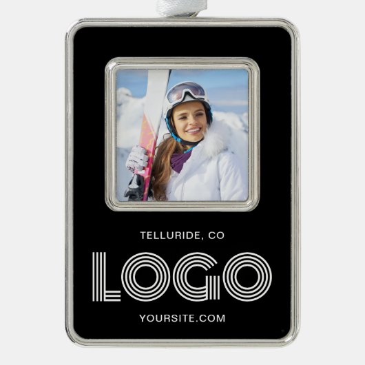 ブラックプロモフォトロモダンゴ シルバープレートフレームオーナメント (正面)