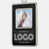 ブラックプロモフォトロモダンゴ シルバープレートフレームオーナメント (左)