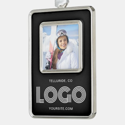 ブラックプロモフォトロモダンゴ シルバープレートフレームオーナメント (左)