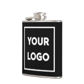 ブラックプロモーションのビジネス会社のロゴ フラスク (左)