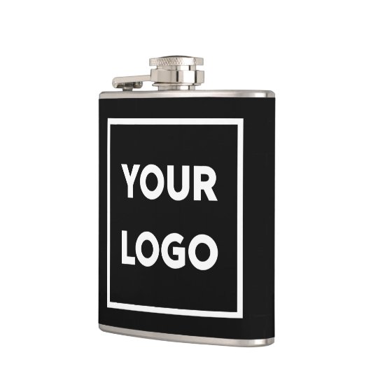 ブラックプロモーションのビジネス会社のロゴ フラスク (左)