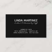 ブラックプロモーションのラウンドビジネスロゴ 名刺 (裏面)