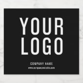 ブラックプロモーションビジネスロゴビールボトルラベル ビールラベル (シングルラベル)