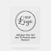 ブラックプロモ文字ロゴ アクリルサイン (正面)