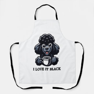ブラックプードルはブラックコーヒーが大好き エプロン