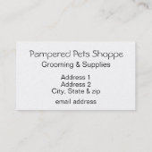 ブラックプードルオンスクーターベスパ 名刺 (裏面)