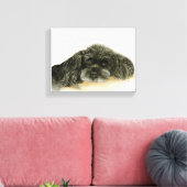 ブラックプードルキャンバス枠プリント キャンバスプリント (インサイチュ (リビング))