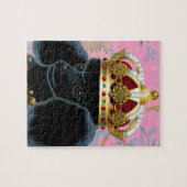 ブラックプードルキング王冠 ジグソーパズル (横)