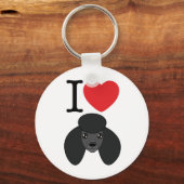 ブラックプードルキーチェーン キーホルダー (正面)