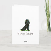 ブラックプードルクリスマス&ホリデーカードとホリー シーズンカード (裏面)