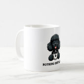 ブラックプードルコーヒー黒以外の何も コーヒーマグカップ (正面左)