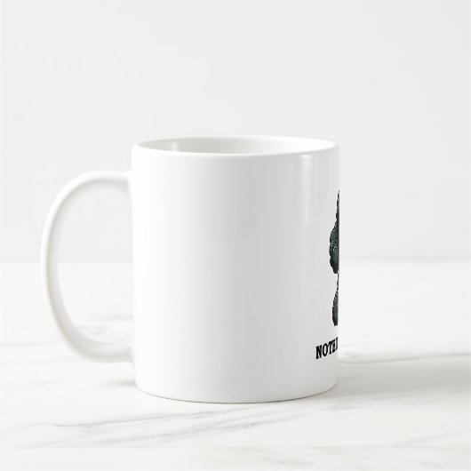 ブラックプードルコーヒー黒以外の何も コーヒーマグカップ (左)