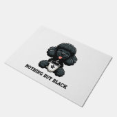 ブラックプードルコーヒー黒以外の何も ドアマット (アングル)